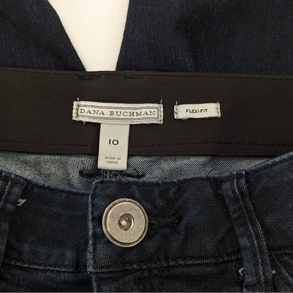 Liz Claiborne Dana Buchman Casual Capri Ankle Pants Navy Brown Bundle Size 10 - Picture 2 of 9